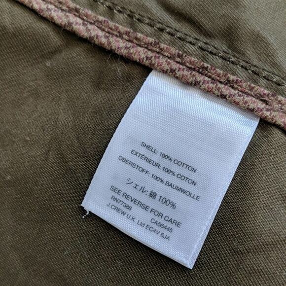 J.Crew Womens Relaxed Boyfriend Downtown Field Jacket Green Utility Coat Obama M - Picture 5 of 9